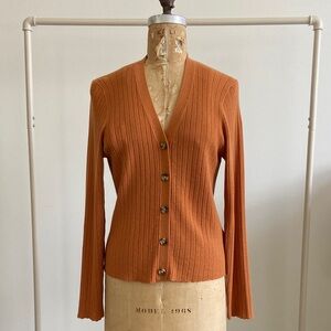 Madewell Poor Boy Ribbed Sweater w/scalloped hem Cotton/Poly/Wool Size XL NWOT